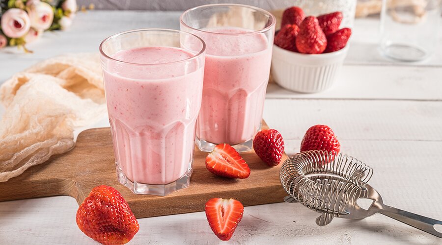 Смузи из клубники и банана