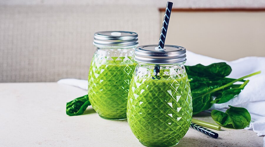 Коктейль из шпината и имбиря